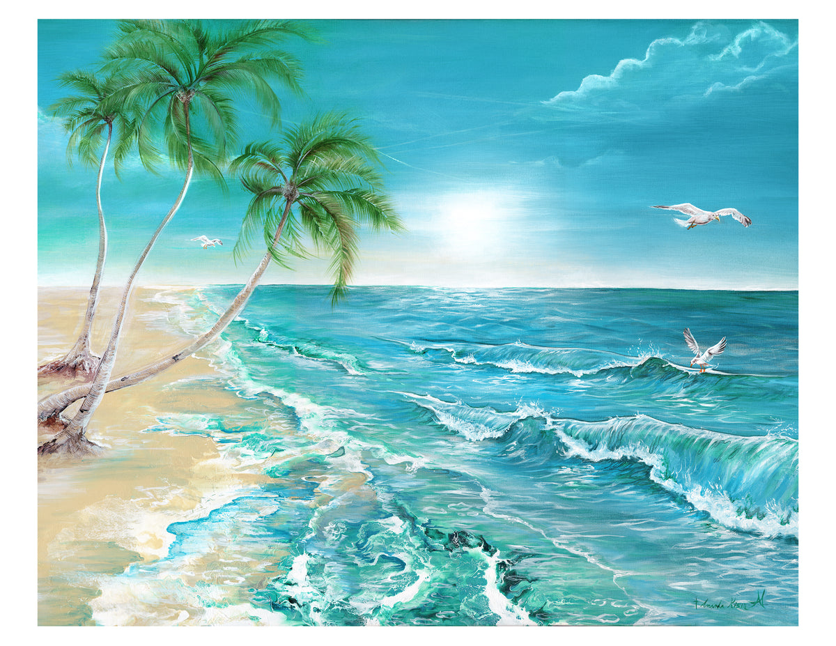 In His Presence - Ocean Painting - Art Print