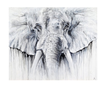 In His Presence Elephant  Art Print