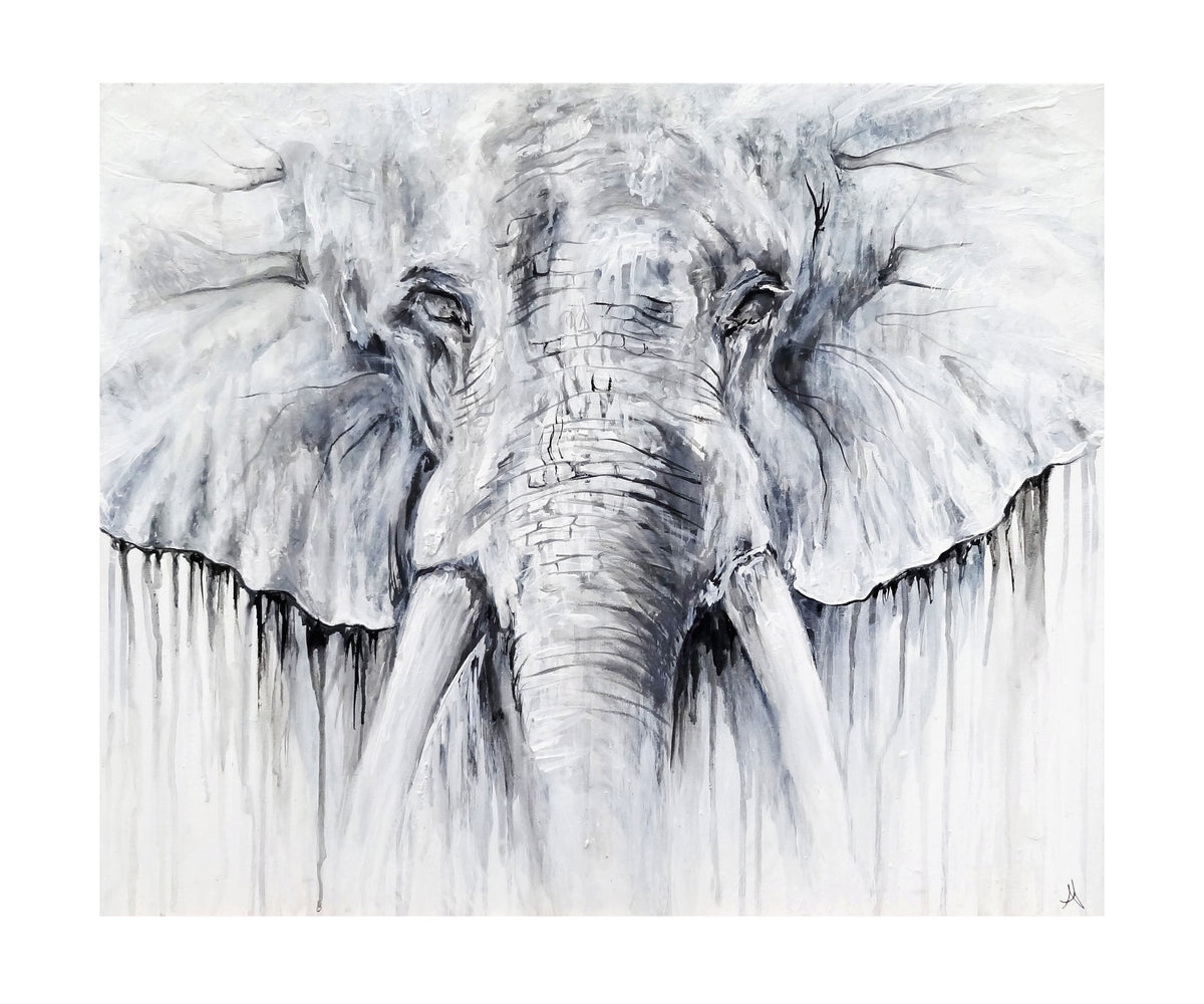 In His Presence Elephant  Art Print